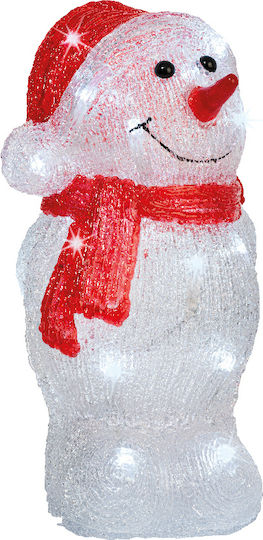 Kaemingk Beleuchtet Weihnachtliche Figur SNowman Rot Höhe 29cm