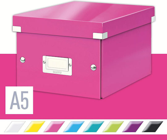 Leitz Κουτί Αρχειοθέτησης με Καπάκι 28x16x21εκ. Ροζ