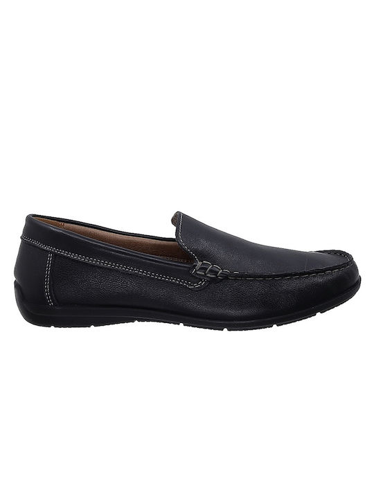 Imac Men's Leather Moccasins Black