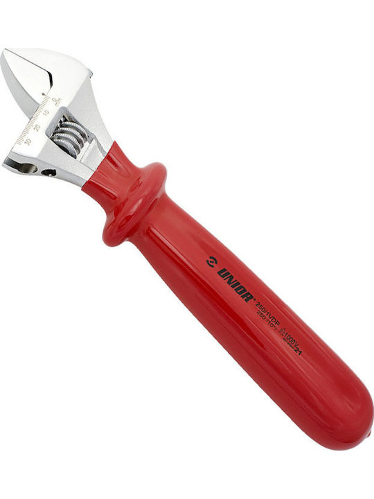 Unior French Wrench with Adjustable Opening 38mm and Anti-Slip Handle 250mm