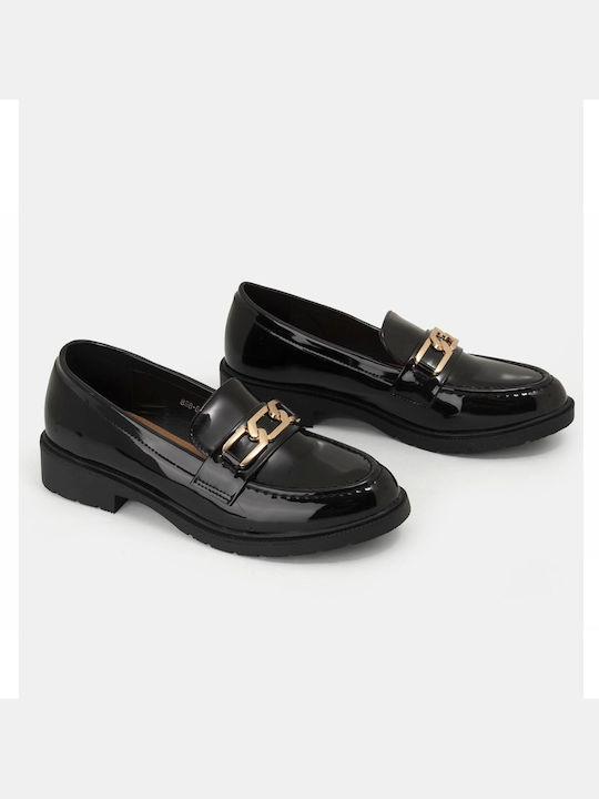 Alta Moda Γυναικεία Loafers σε Μαύρο Χρώμα