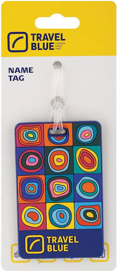 Travel Blue Squares Етикет за багаж Син