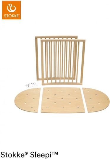 Stokke Wiege-Park Sleep Mini mit Seitlicher Öffnung und Rädern Natural