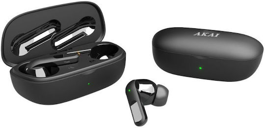 Akai Proffesional BTE-J20ANC In-ear Bluetooth Handsfree Ακουστικά με Θήκη Φόρτισης Μαύρα
