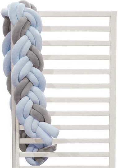 Saint Clair Boy Crib Bumpers Braided Inside Light Blue 20x200cm