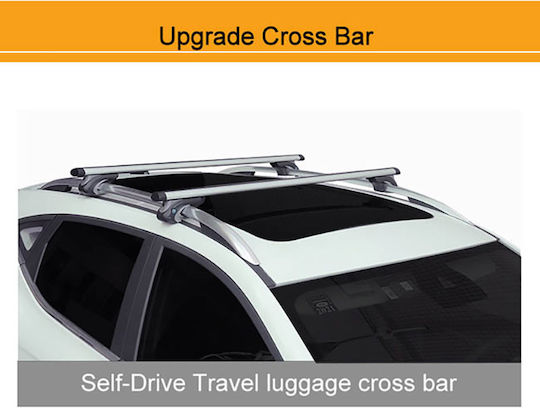 Auto Gs 120cm. for Cars with Factory Bars (with Roof Rack Legs and Lock) Silver