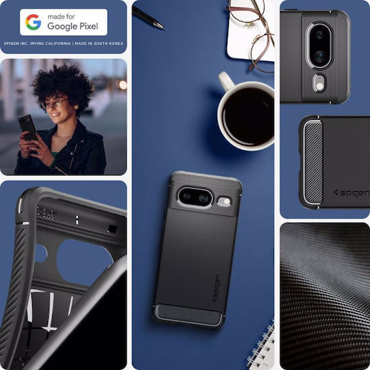 Spigen Back Cover Σιλικόνης 2mm Μαύρο (Google Pixel 8)