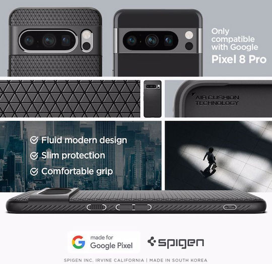 Spigen Liquid Air Back Cover Σιλικόνης Μαύρο (Google Pixel 8 Pro)
