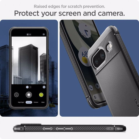 Spigen Back Cover Σιλικόνης 2mm Μαύρο (Google Pixel 8)