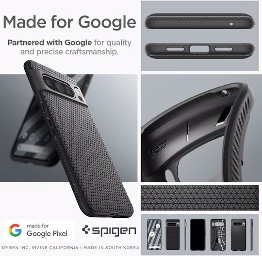 Spigen Liquid Air Back Cover Σιλικόνης Μαύρο (Google Pixel 8 Pro)