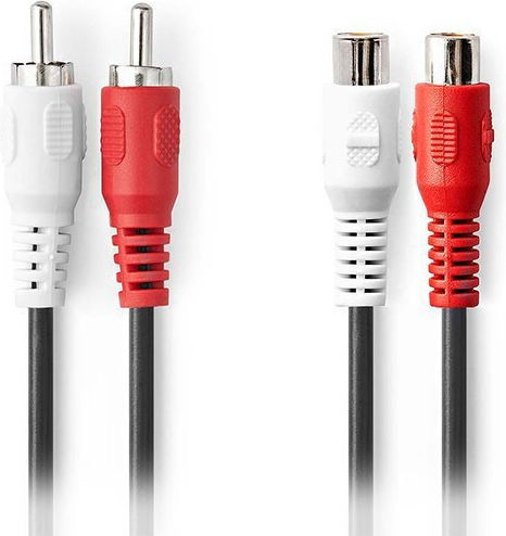 Nedis Cablu 2x RCA male - 2x RCA male 2m CAGL24205BK20