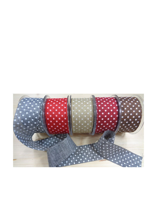 Kappa Decor Stars Christmas Ribbon Beige 1pc