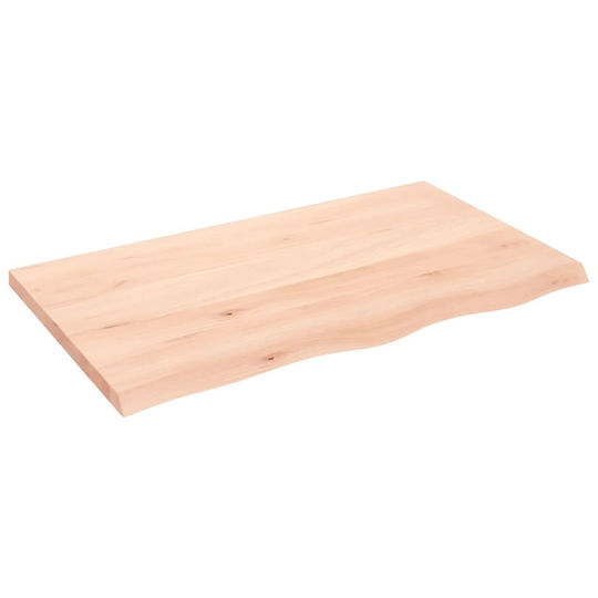 vidaXL Countertop without Sink L100xW60xH4cm Raw solid wood