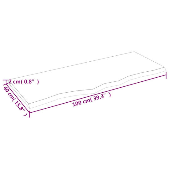 vidaXL Countertop without Sink L100xW40xH2cm Open Café