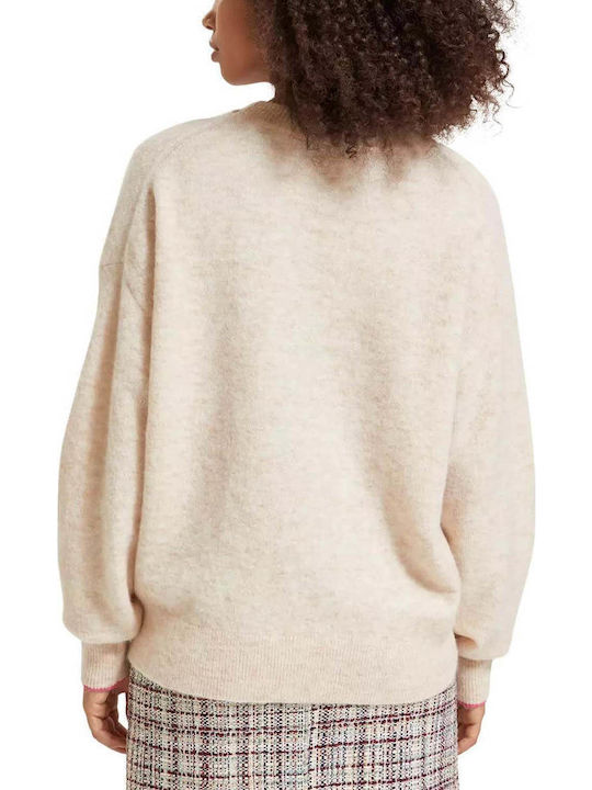 Scotch & Soda Neck Πουλόβερ Μπεζ
