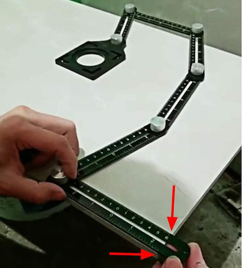FTL6 Plastic Folding Ruler Angled