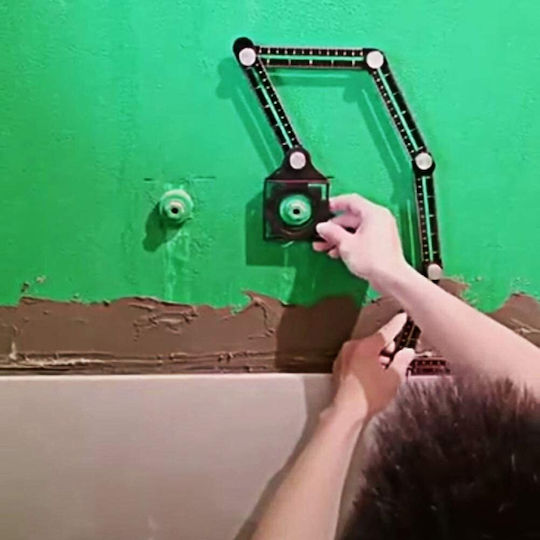 FTL6 Plastic Folding Ruler Angled