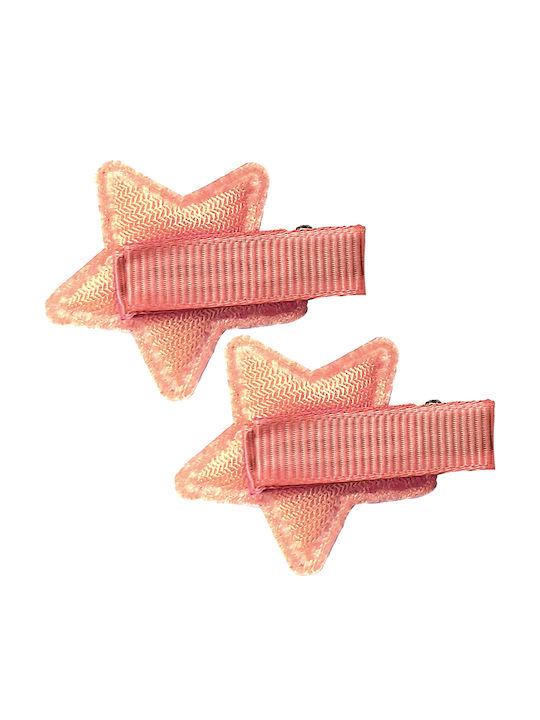 Gift-Me Set Kinderhaarklammern mit Haarspange Stern in Rosa Farbe