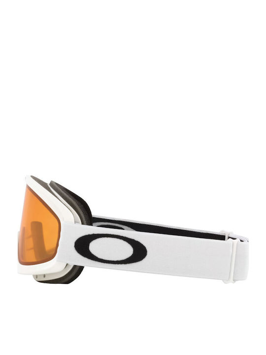Oakley O-Frame 2.0 Pro S Snow Mască de Schi și Snowboard pentru Adulți Albă cu Lentilă Portocalie