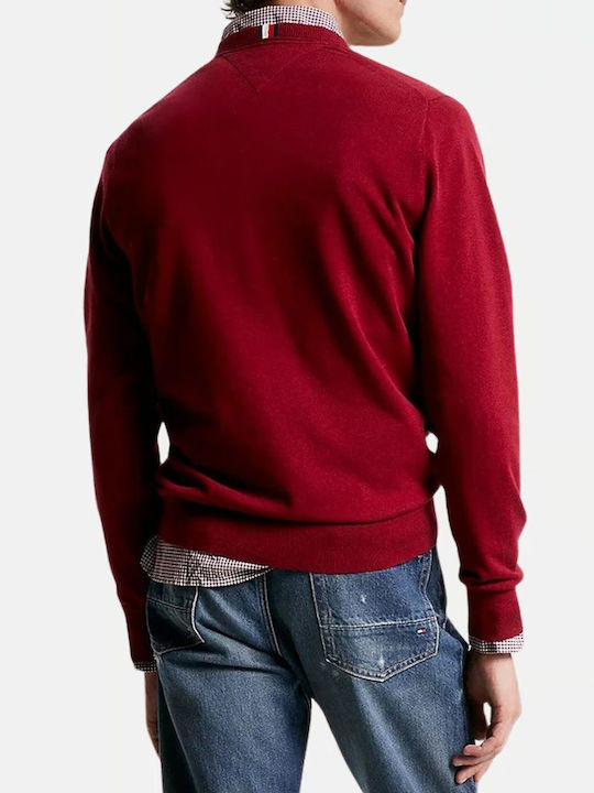 Tommy Hilfiger 1985 Crew Neck Herren Langarm-Pullover Rot