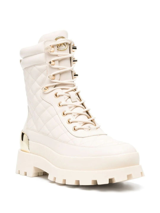 Bootie Ghete Dama Bocanci De Piele Bej