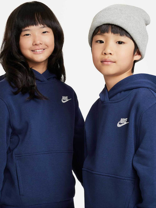 Fleece Παιδικό Φούτερ με Κουκούλα και Τσέπες Μπλε Nsw Club