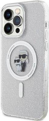 Karl Lagerfeld Karl&Choupette Glitter Plastic Back Cover Transparent (iPhone 14 Pro Max)