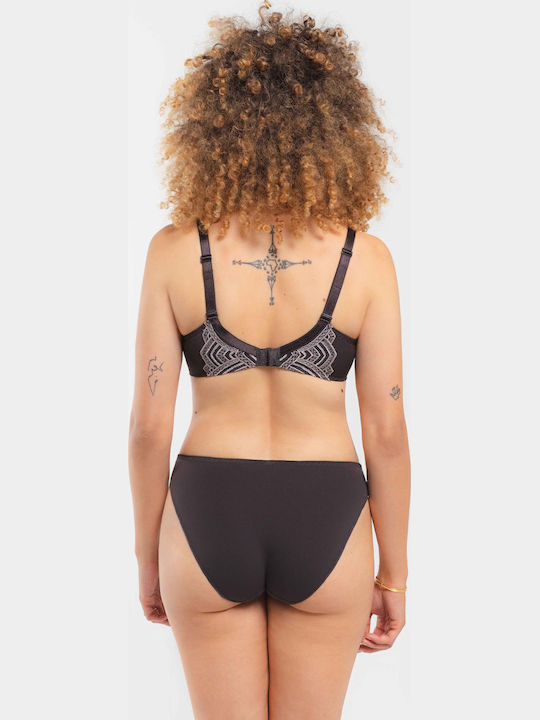 Women's Slip with Lace Gray