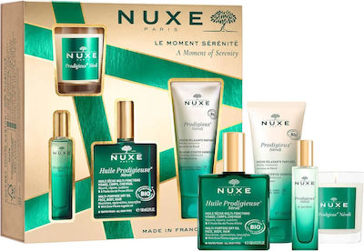 Nuxe Moisturizing Cosmetic Set Relaxing Prodigieux Neroli Suitable for All Skin Types with Bubble Bath / Candle / Body Oil 215ml