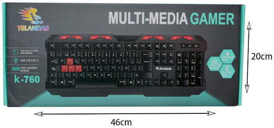Yelandar Yelandar Κ760 Gaming Keyboard with RGB lighting (English US)