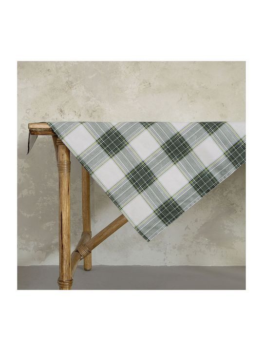 Nima Checkered Tablecloth Royal Πράσινο 85x85cm