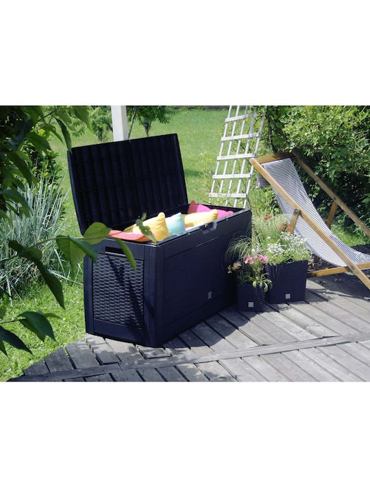 Cutie de depozitare pentru exterior Rato Anthracite Rattan Gri L119xW60xH48buc