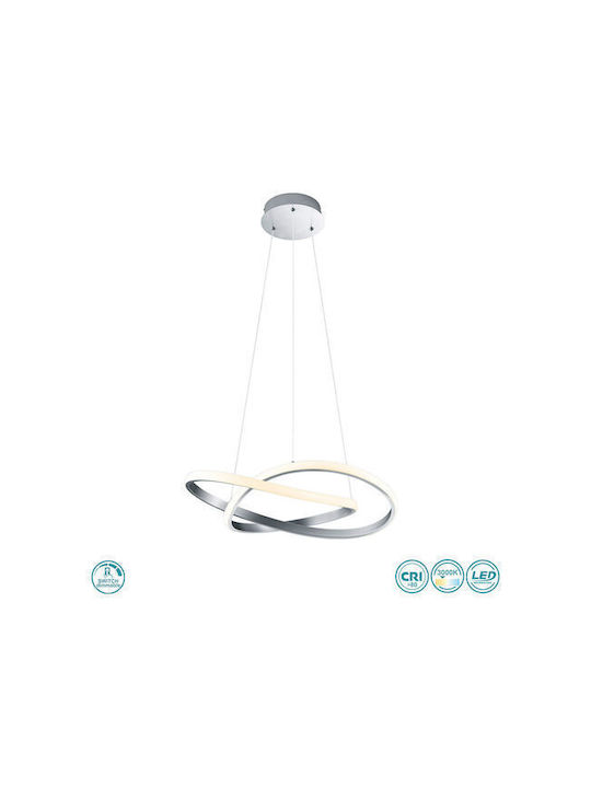Trio Lighting Course Pendant Light Silver 60x150cm