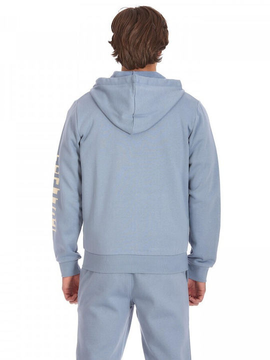 Admiral Men's Sweatshirt Jacket with Hood and Pockets Light Blue