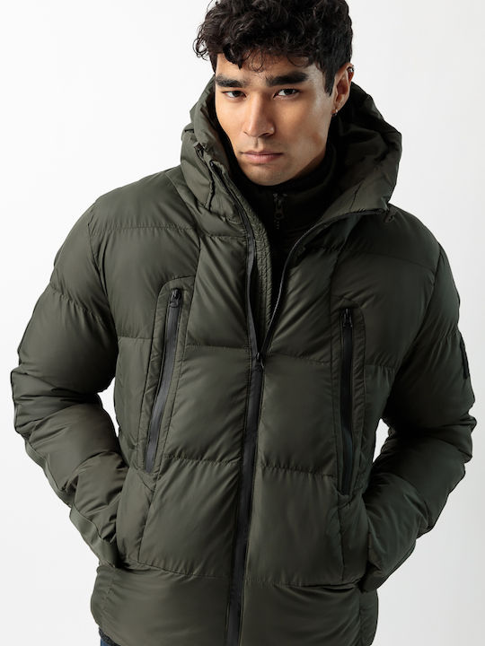 Devergo Men's Winter Jacket Khaki