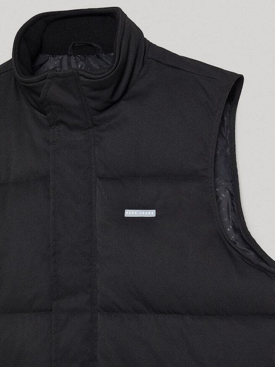 Безръкаво Puffer Черно Мъжко Яке