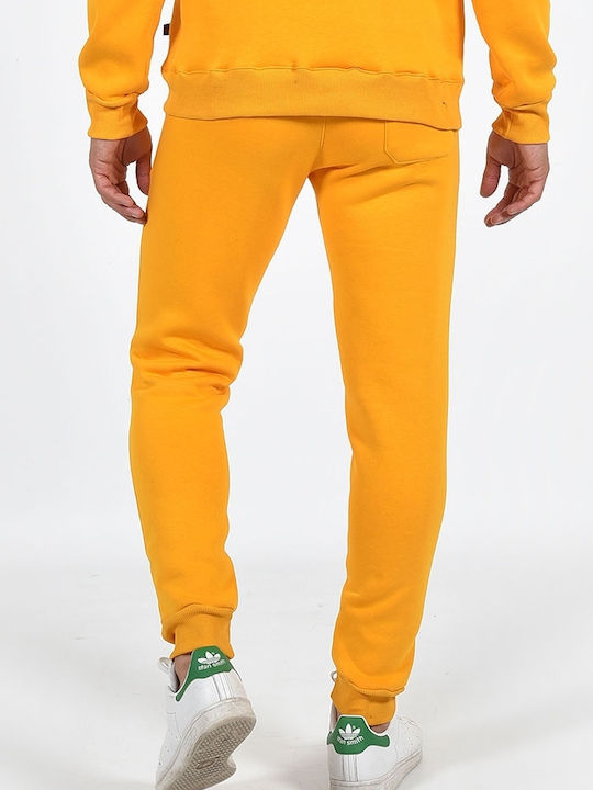 Clever Men's Sweatpants with Rubber Yellow