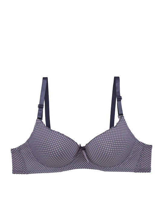 Push Up Bra Underwire PURPLE BEIGE