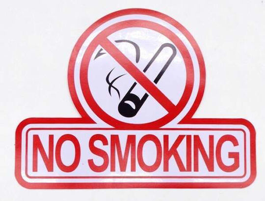 Sign Sticker "Prohibition of Smoking " 19x14.5cm