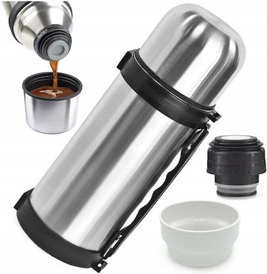 Aria Trade Glass Thermos Stainless Steel Silver 300ml