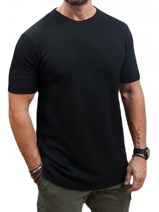 Vittorio Artist Men's Short Sleeve Blouse Black