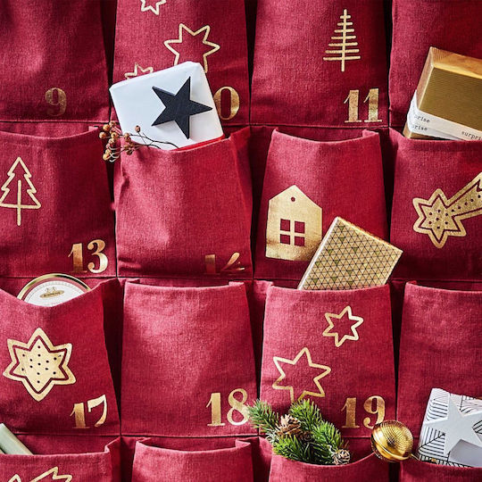 Butlers Hölzernes Weihnachtlich Geschenkverpackung Rot