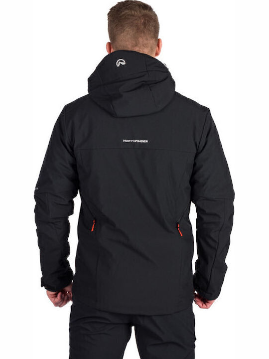 Northfinder BU-5147SNW-269 Ανδρικό Μπουφάν Soft Shell για Σκι & Snowboard Μαύρο