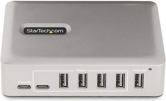 StarTech Hub 7 Θυρών USB 3.0 με σύνδεση USB-C Ασημί