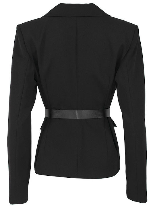 Forel Scurt Blazer pentru femei Sacou Negru