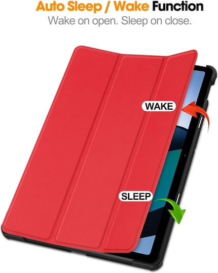 Waterproof Red 3-Fold Holder for Redmi Pad SE