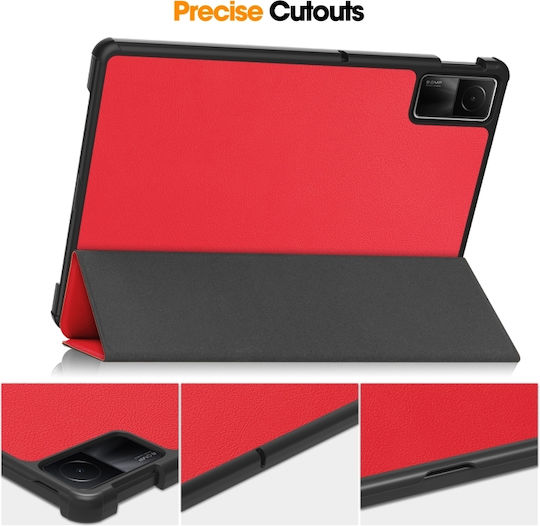 Waterproof Red 3-Fold Holder for Redmi Pad SE