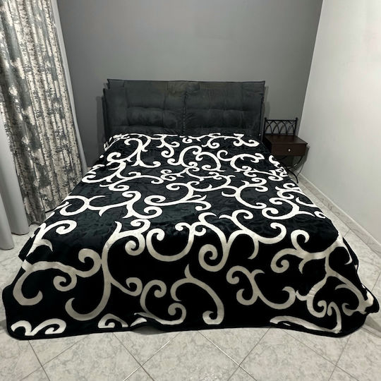 Olia Home Super-Queen 220x240cm Schwarze Decken
