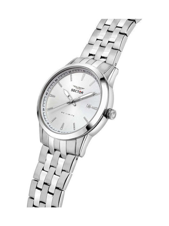 Sector 660 Herrenuhr Batterie mit Silber Metallarmband