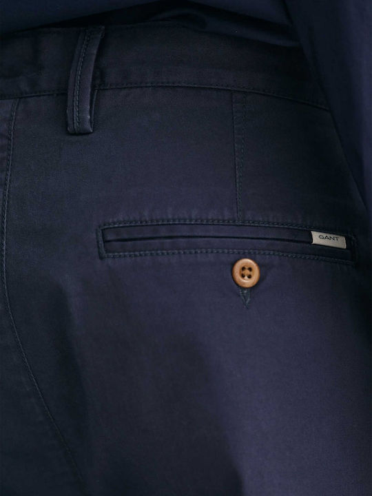 Trousers Chino Elastic in Regular Fit Navy Blue